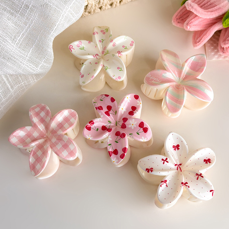 Flower Hair Claw Clip for Wome - Gaming Accessories Rack recension och pris