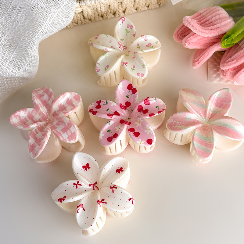 Flower Hair Claw Clip for Wome - Gaming Accessories Rack recension och pris