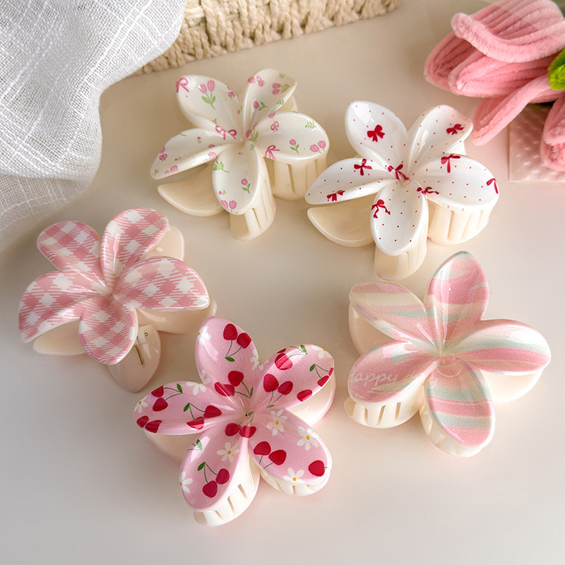 Flower Hair Claw Clip for Wome - Gaming Accessories Rack recension och pris