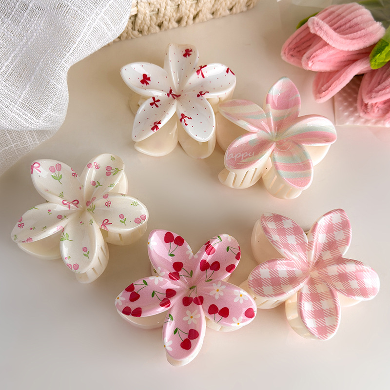 Flower Hair Claw Clip for Wome - Gaming Accessories Rack recension och pris
