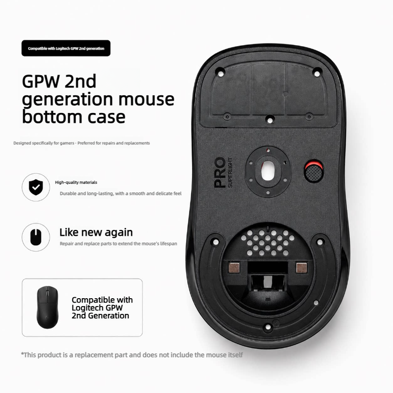 Replacement Mouse Bottom Case  - Logitech Mouse G Pro X Superlight recension och pris