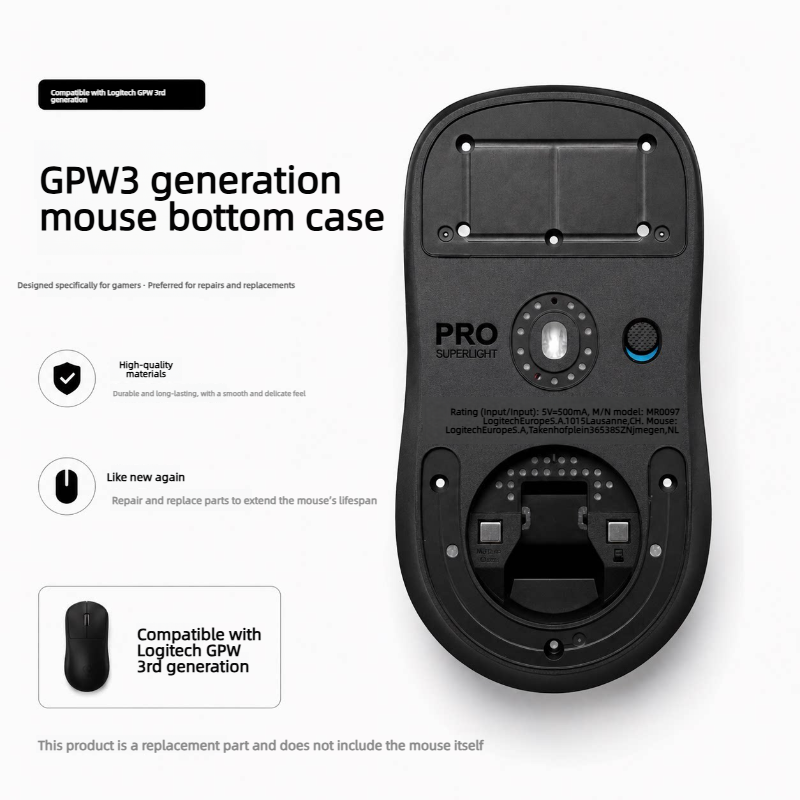 Replacement Mouse Bottom Case  - Logitech Mouse G Pro X Superlight recension och pris