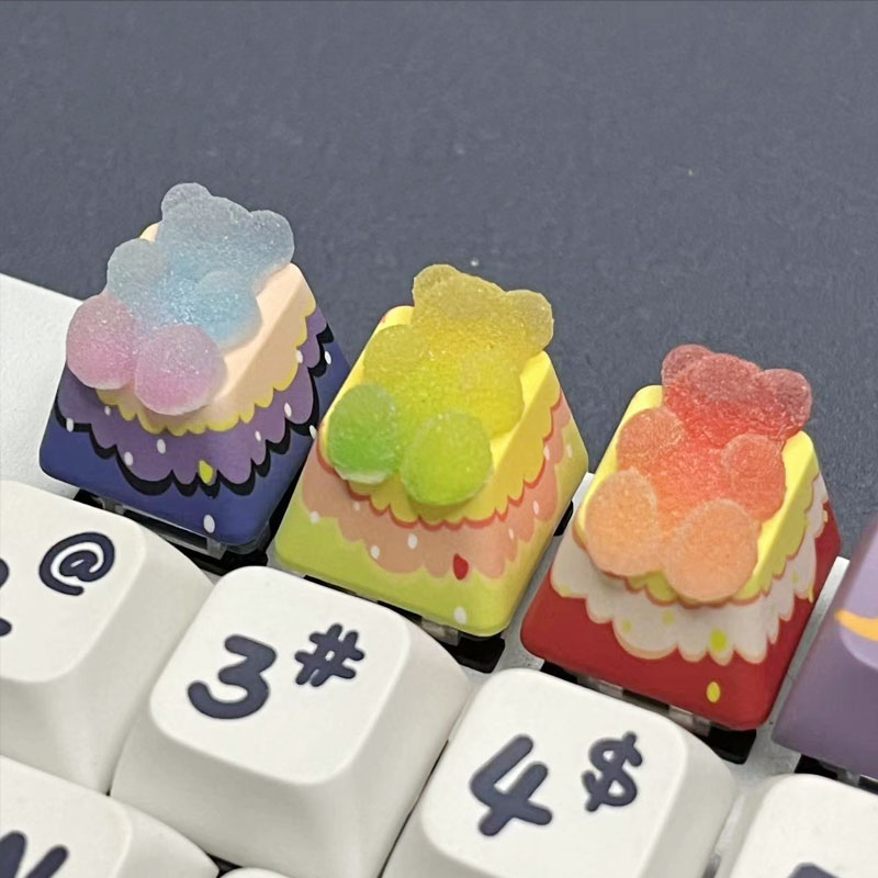Bear Keycaps Backlight Cherry  - Gaming Accessories Aesthetic recension och pris