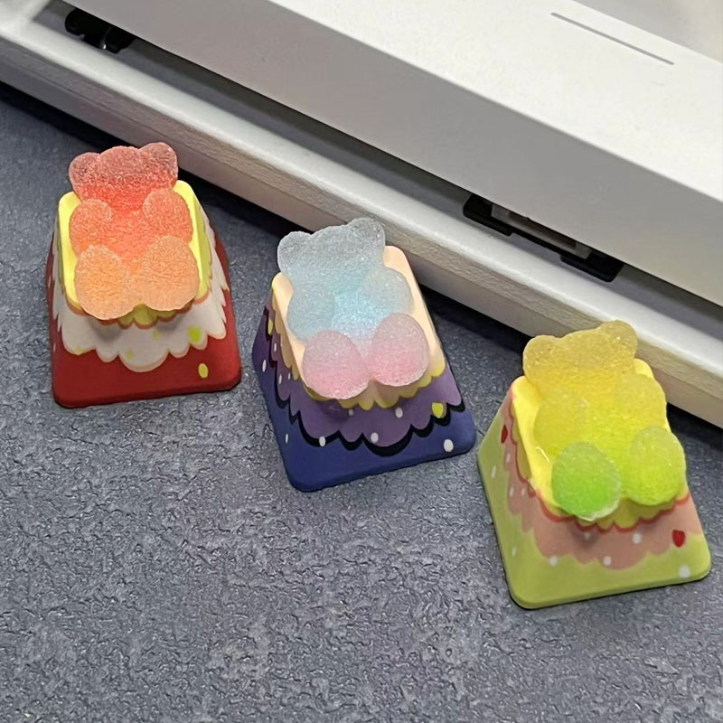Bear Keycaps Backlight Cherry  - Gaming Accessories Aesthetic recension och pris