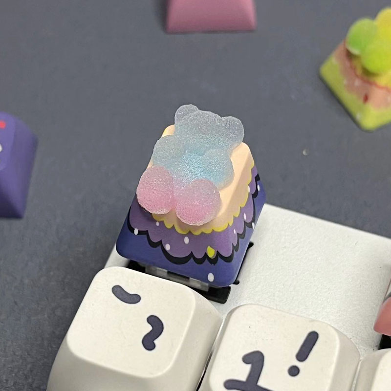 Bear Keycaps Backlight Cherry  - Gaming Accessories Aesthetic recension och pris