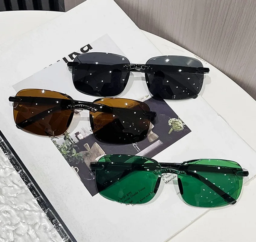 Rimless Stylish Trendy Sunglas - Gaming Accessories Rack recension och pris